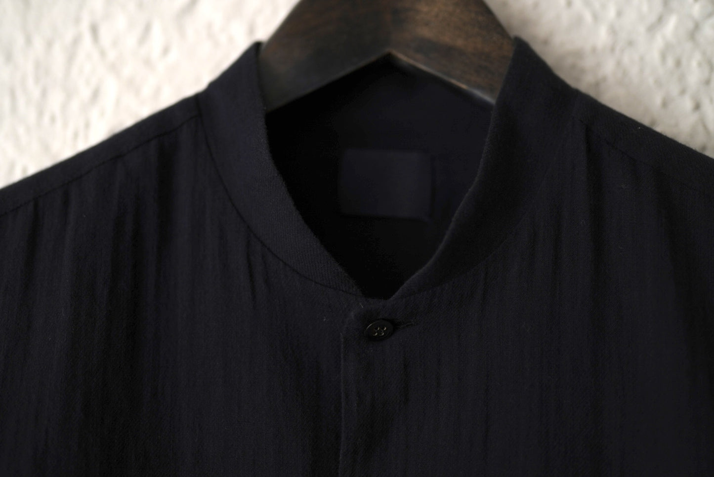 19SS フランス綾コットンバンドカラーシャツ / 山内