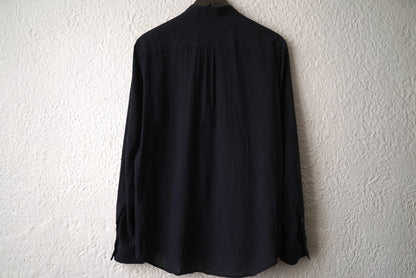 19SS フランス綾コットンバンドカラーシャツ / 山内