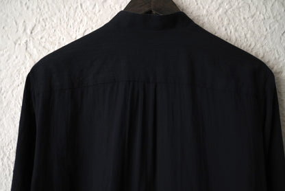 19SS フランス綾コットンバンドカラーシャツ / 山内