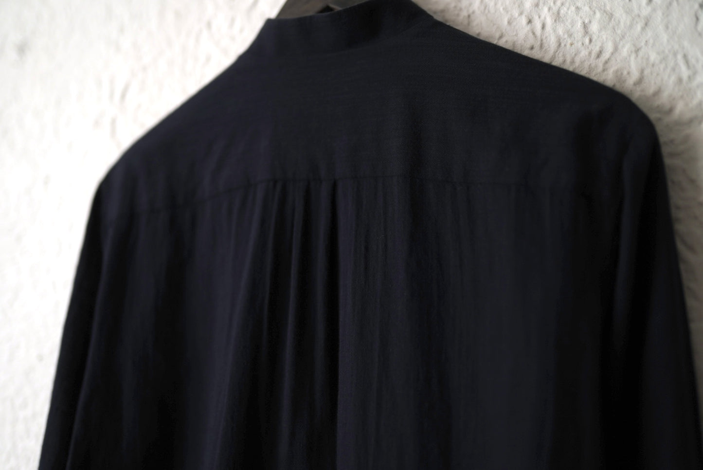 19SS フランス綾コットンバンドカラーシャツ / 山内
