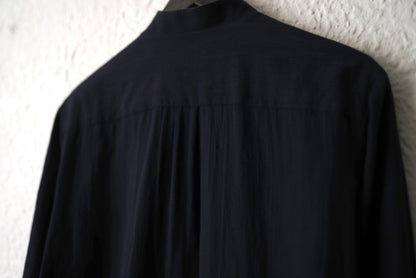 19SS フランス綾コットンバンドカラーシャツ / 山内
