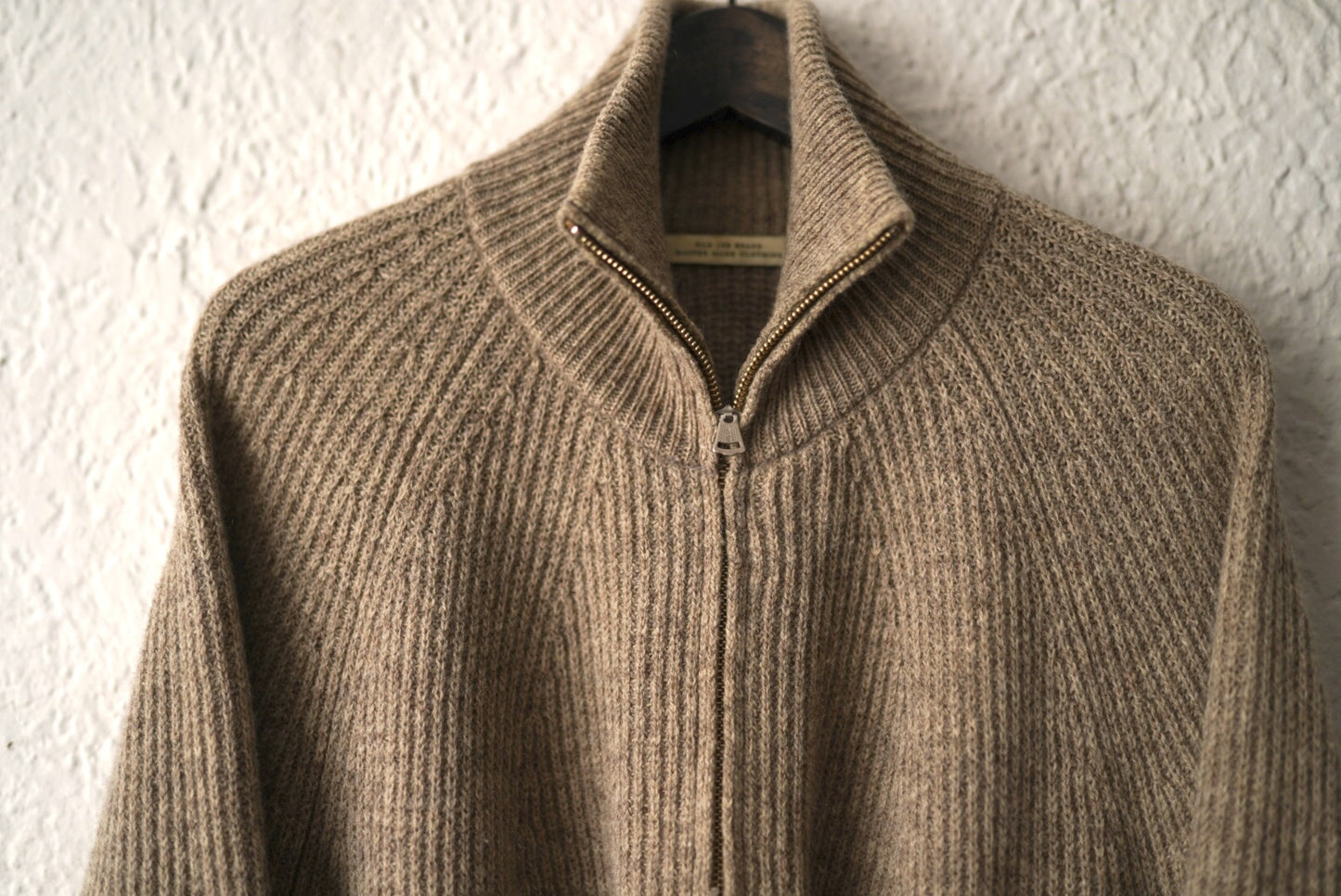 20AW TWEEDY YARN ZIP SWEATER エルボーパッチドライバーズニットセーター / OLD JOE(オールドジョー)