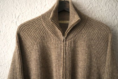 20AW TWEEDY YARN ZIP SWEATER エルボーパッチドライバーズニットセーター / OLD JOE(オールドジョー)