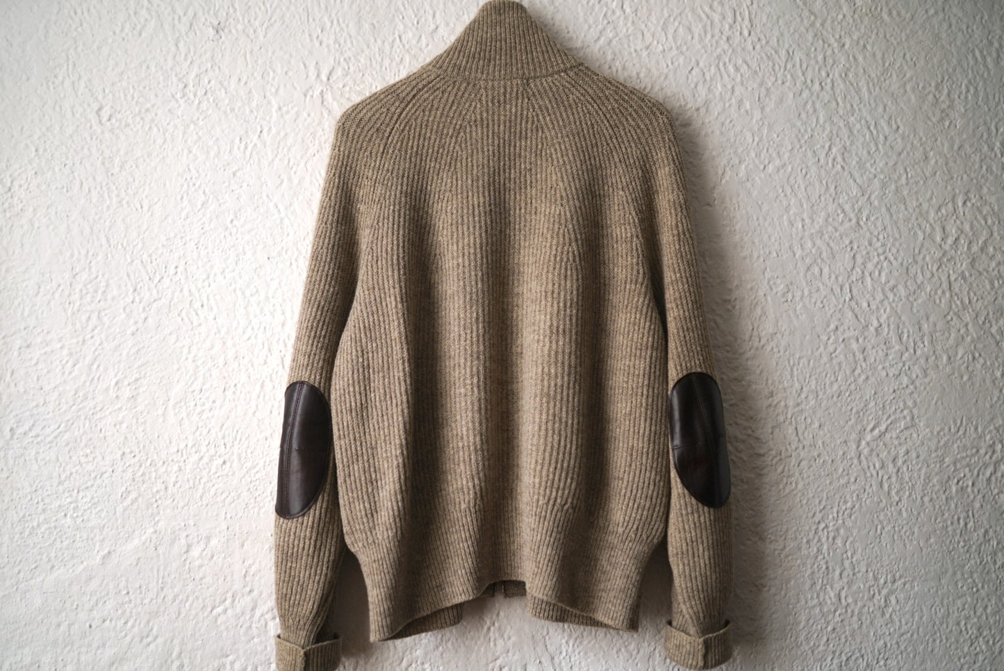20AW TWEEDY YARN ZIP SWEATER エルボーパッチドライバーズニットセーター / OLD JOE(オールドジョー)