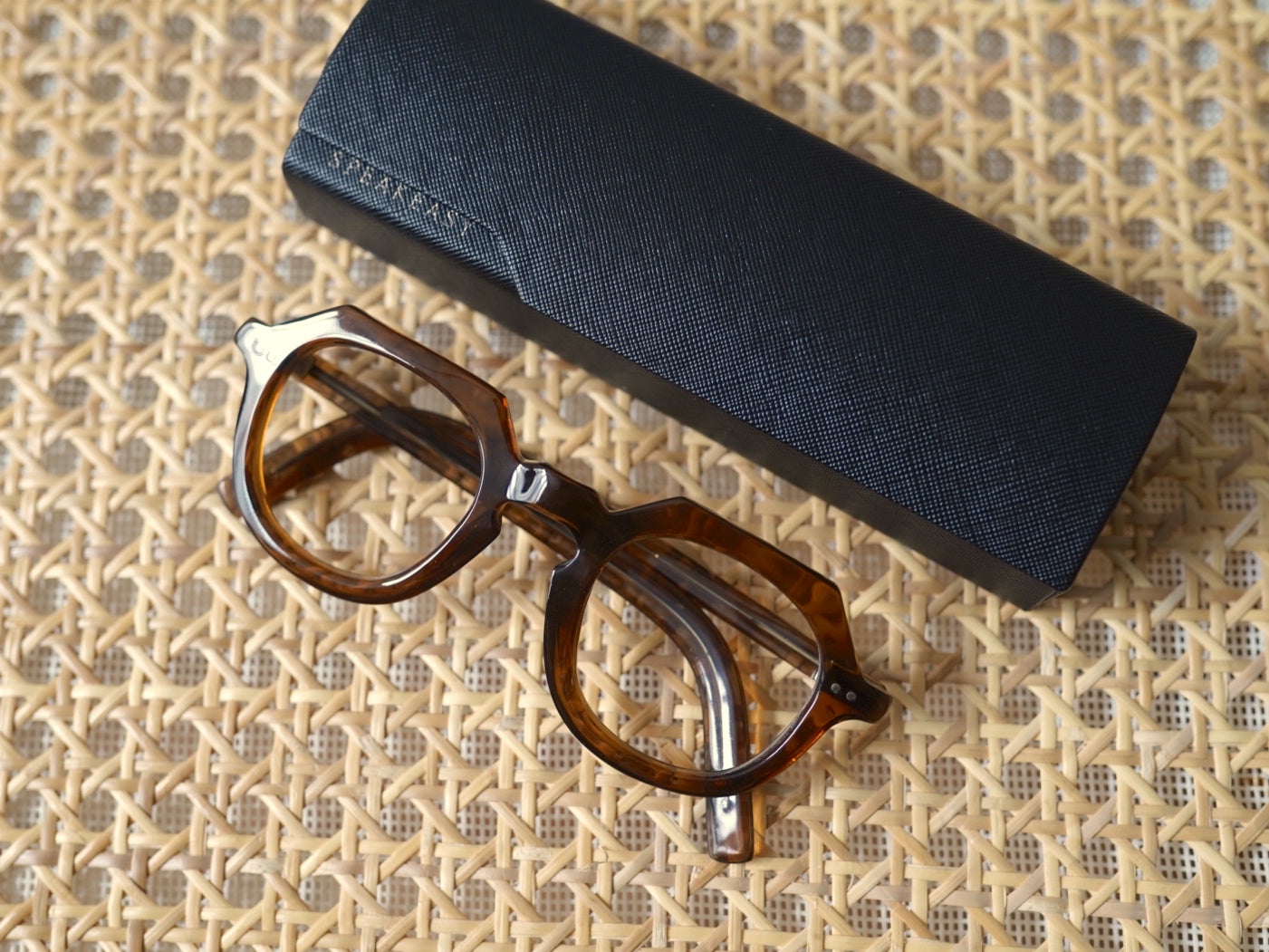 1940's ボストンクラウンパント セルフレームアイウェア 眼鏡 コニャック / frame france(フレームフランス)