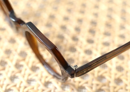 1940's ボストンクラウンパント セルフレームアイウェア 眼鏡 コニャック / frame france(フレームフランス)