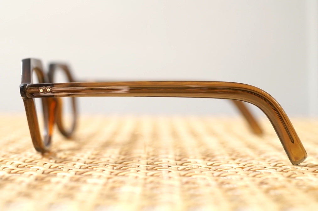 1940's ボストンクラウンパント セルフレームアイウェア 眼鏡 コニャック / frame france(フレームフランス)