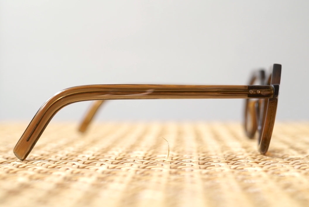 1940's ボストンクラウンパント セルフレームアイウェア 眼鏡 コニャック / frame france(フレームフランス)