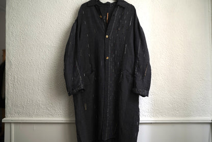 24SS Season XIV ALLEN 手織リネンカシミヤコットンオーバーコート / isabella stefanelli(イザベラステファネリ)