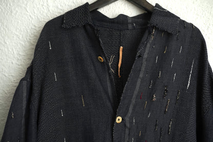 24SS Season XIV ALLEN 手織リネンカシミヤコットンオーバーコート / isabella stefanelli(イザベラステファネリ)