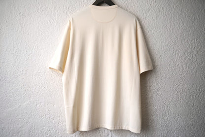 25SS TSHIRT002 HENLEY NECK SS T-SHIRT コットンシルク半袖ヘンリーネックトップス / calmlence(カームレンス)