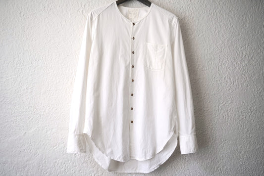 21SS No Collar Shirt コットンノーカラーシャツ / Araki Yuu(アラキユウ)