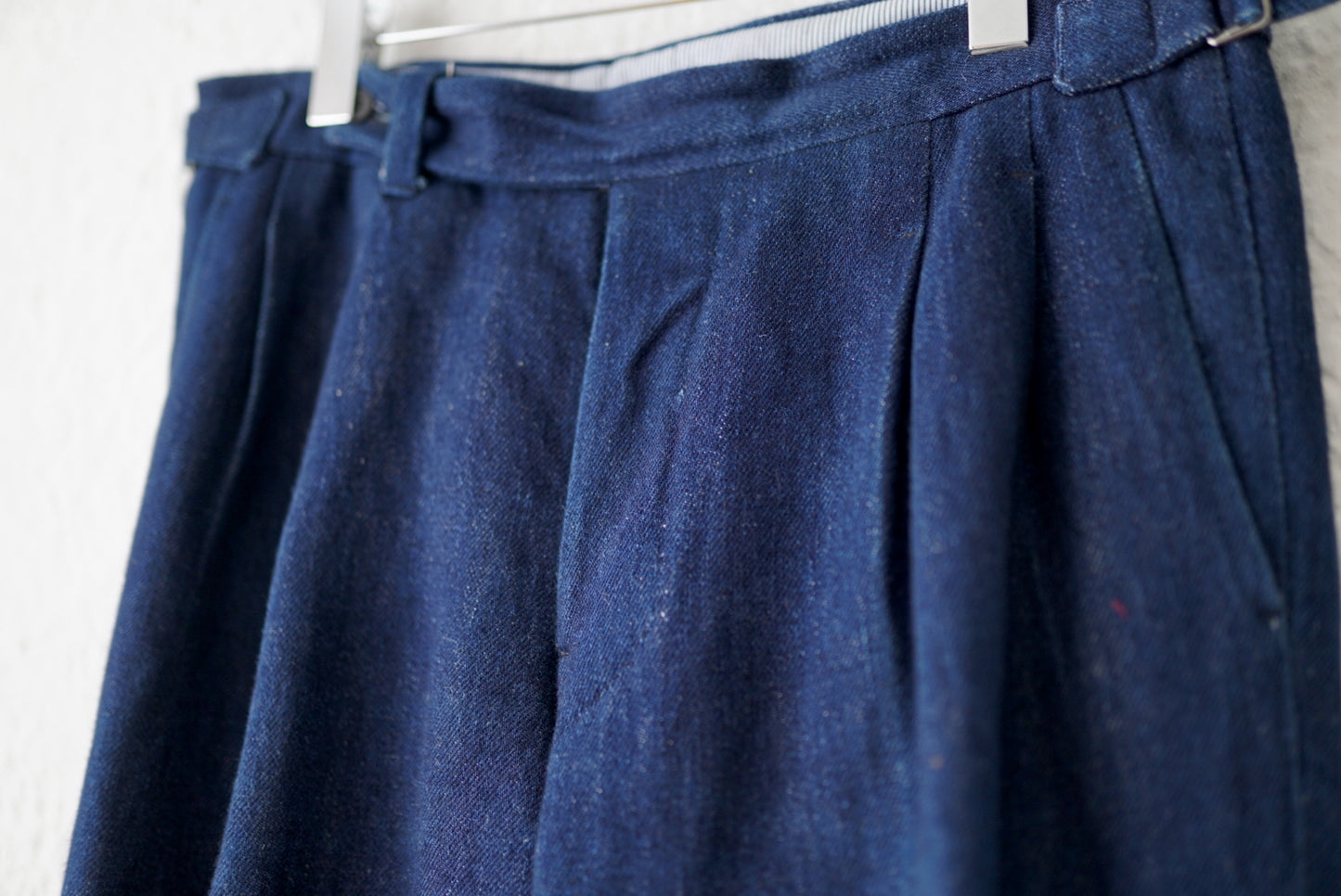 20AW MTM 2タックワイドリネンデニムスラックスパンツ / IGARASHI TROUSERS(五十嵐トラウザーズ)