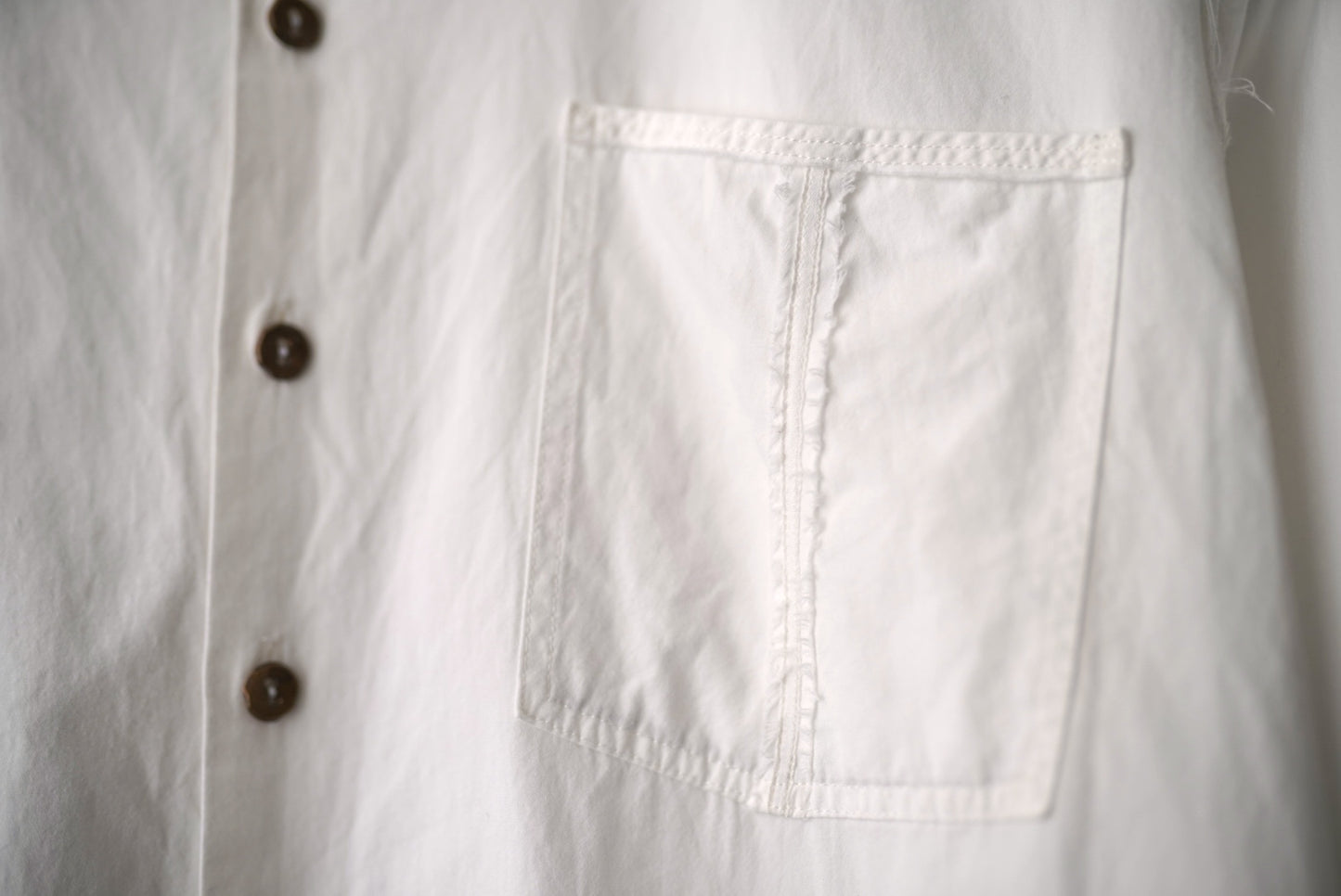 21SS No Collar Shirt コットンノーカラーシャツ / Araki Yuu(アラキユウ)