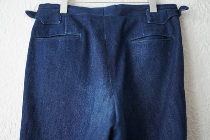 20AW MTM 2タックワイドリネンデニムスラックスパンツ / IGARASHI TROUSERS(五十嵐トラウザーズ)