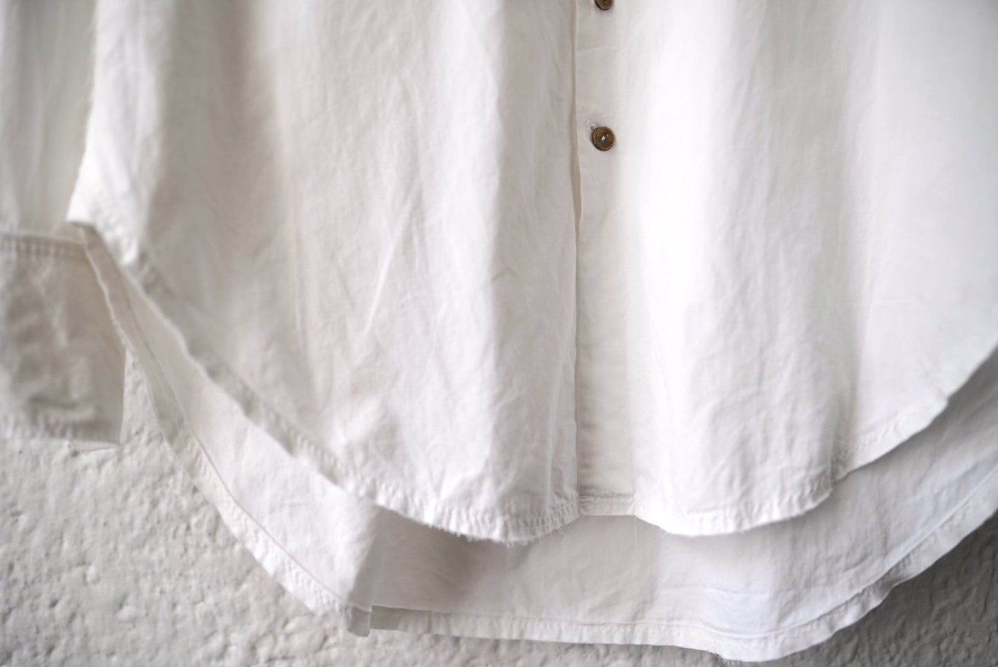 21SS No Collar Shirt コットンノーカラーシャツ / Araki Yuu(アラキユウ)