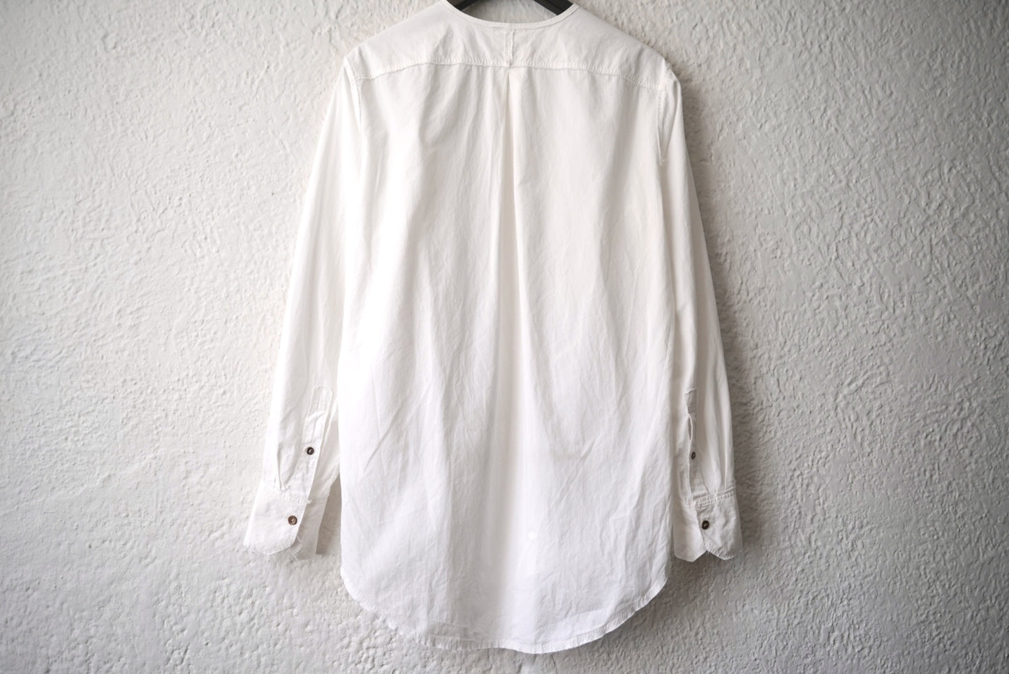 21SS No Collar Shirt コットンノーカラーシャツ / Araki Yuu(アラキユウ)