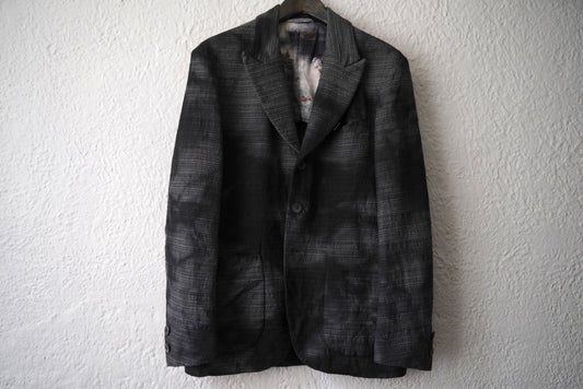 25SS PEAKED LAPEL SACK COAT 後染めピークドラペルブレザージャケット / calmlence(カームレンス)