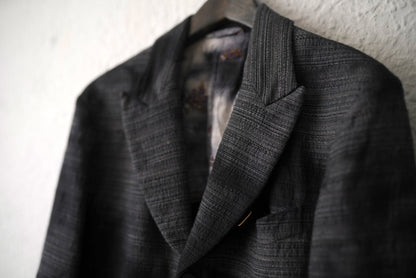25SS PEAKED LAPEL SACK COAT 後染めピークドラペルブレザージャケット / calmlence(カームレンス)