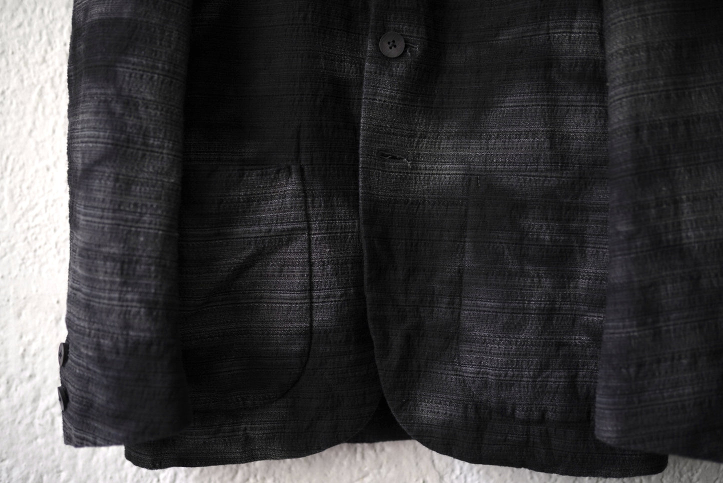 25SS PEAKED LAPEL SACK COAT 後染めピークドラペルブレザージャケット / calmlence(カームレンス)