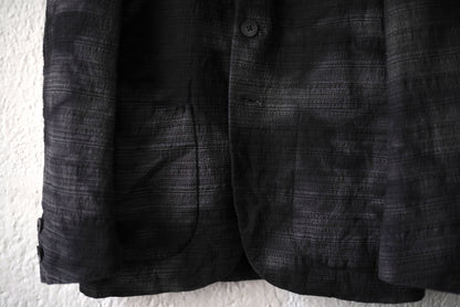 25SS PEAKED LAPEL SACK COAT 後染めピークドラペルブレザージャケット / calmlence(カームレンス)