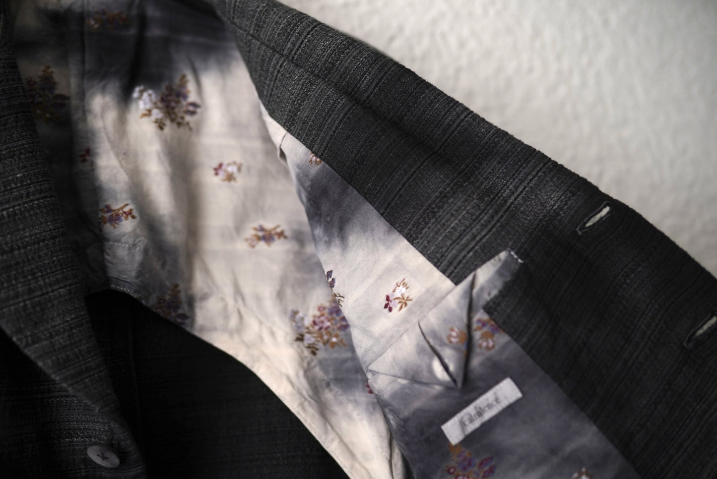 25SS PEAKED LAPEL SACK COAT 後染めピークドラペルブレザージャケット / calmlence(カームレンス)