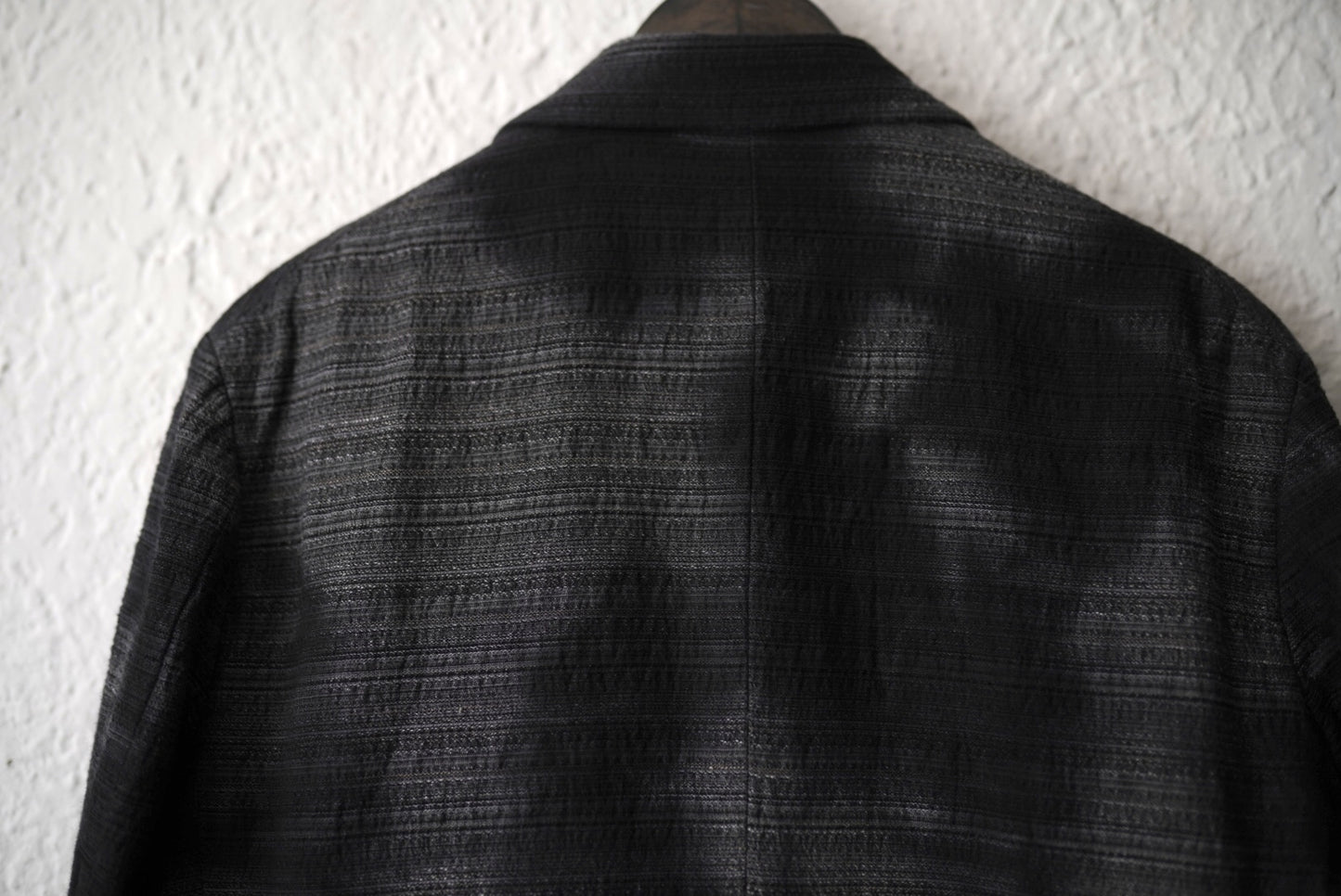 25SS PEAKED LAPEL SACK COAT 後染めピークドラペルブレザージャケット / calmlence(カームレンス)