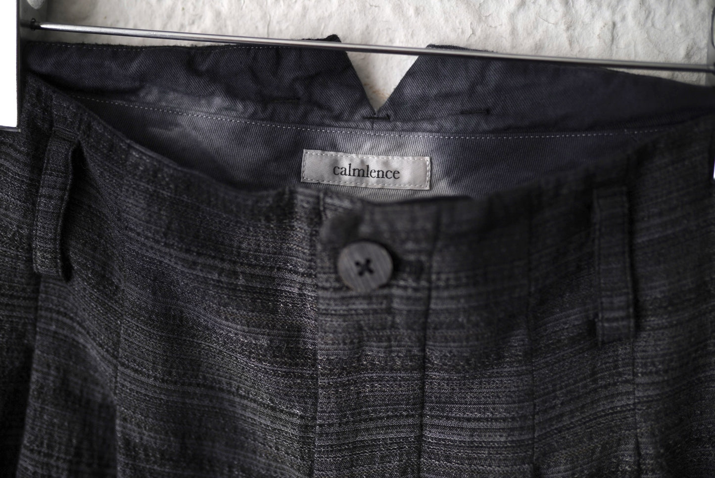 25SS TRIPLE PLEATED WIDE TAPERED 後染めワイドテーパードトラウザーズパンツ / calmlence(カームレンス)