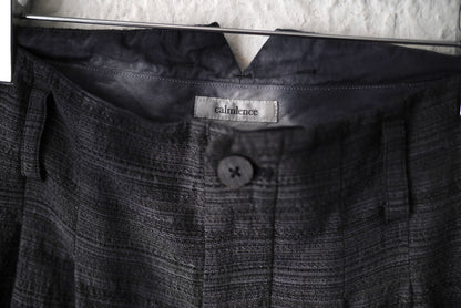 25SS TRIPLE PLEATED WIDE TAPERED 後染めワイドテーパードトラウザーズパンツ / calmlence(カームレンス)