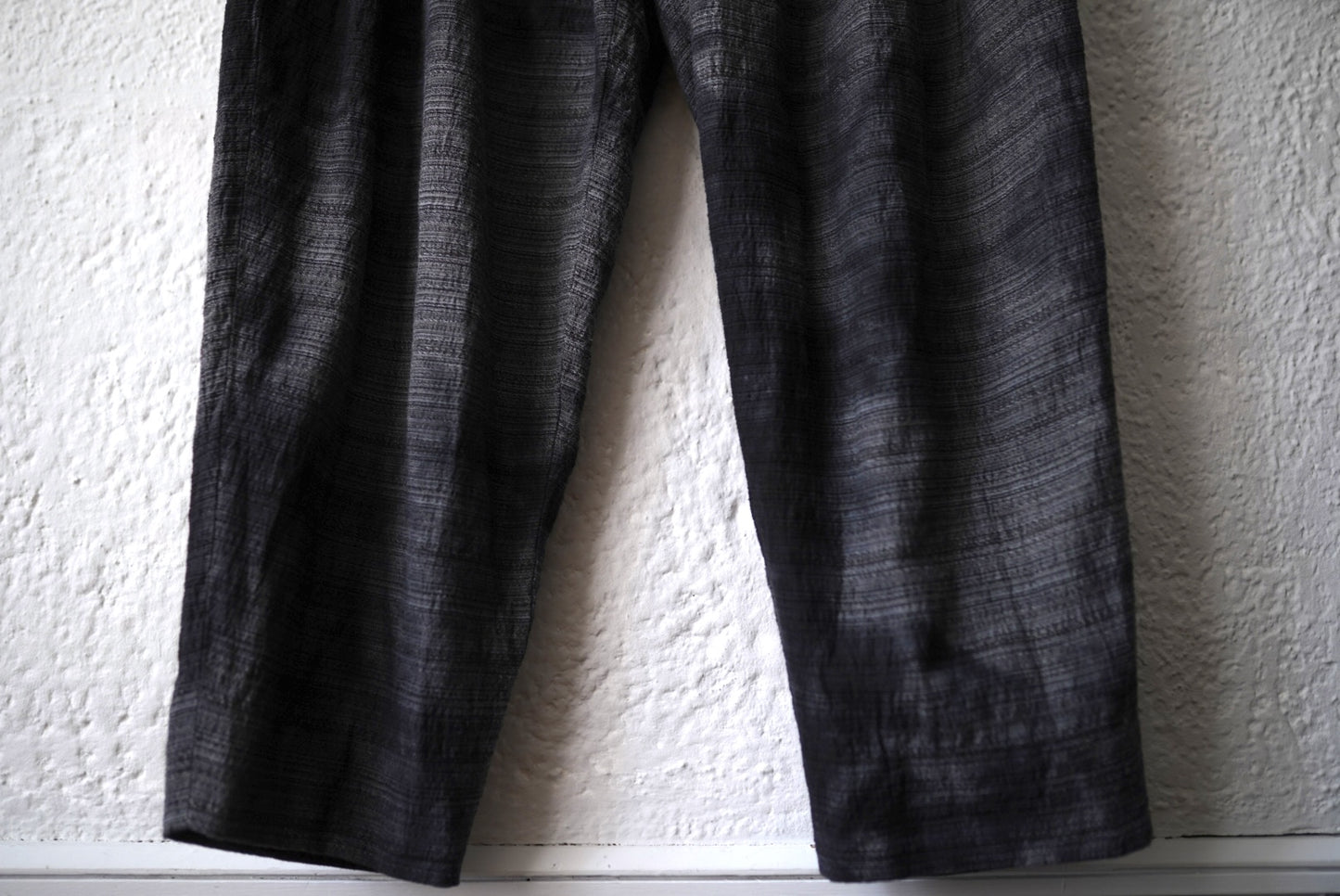 25SS TRIPLE PLEATED WIDE TAPERED 後染めワイドテーパードトラウザーズパンツ / calmlence(カームレンス)