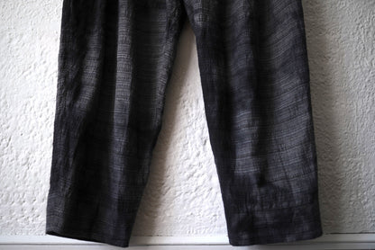 25SS TRIPLE PLEATED WIDE TAPERED 後染めワイドテーパードトラウザーズパンツ / calmlence(カームレンス)