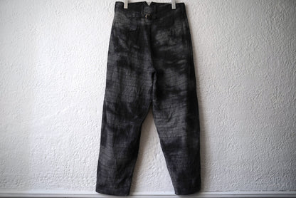 25SS TRIPLE PLEATED WIDE TAPERED 後染めワイドテーパードトラウザーズパンツ / calmlence(カームレンス)