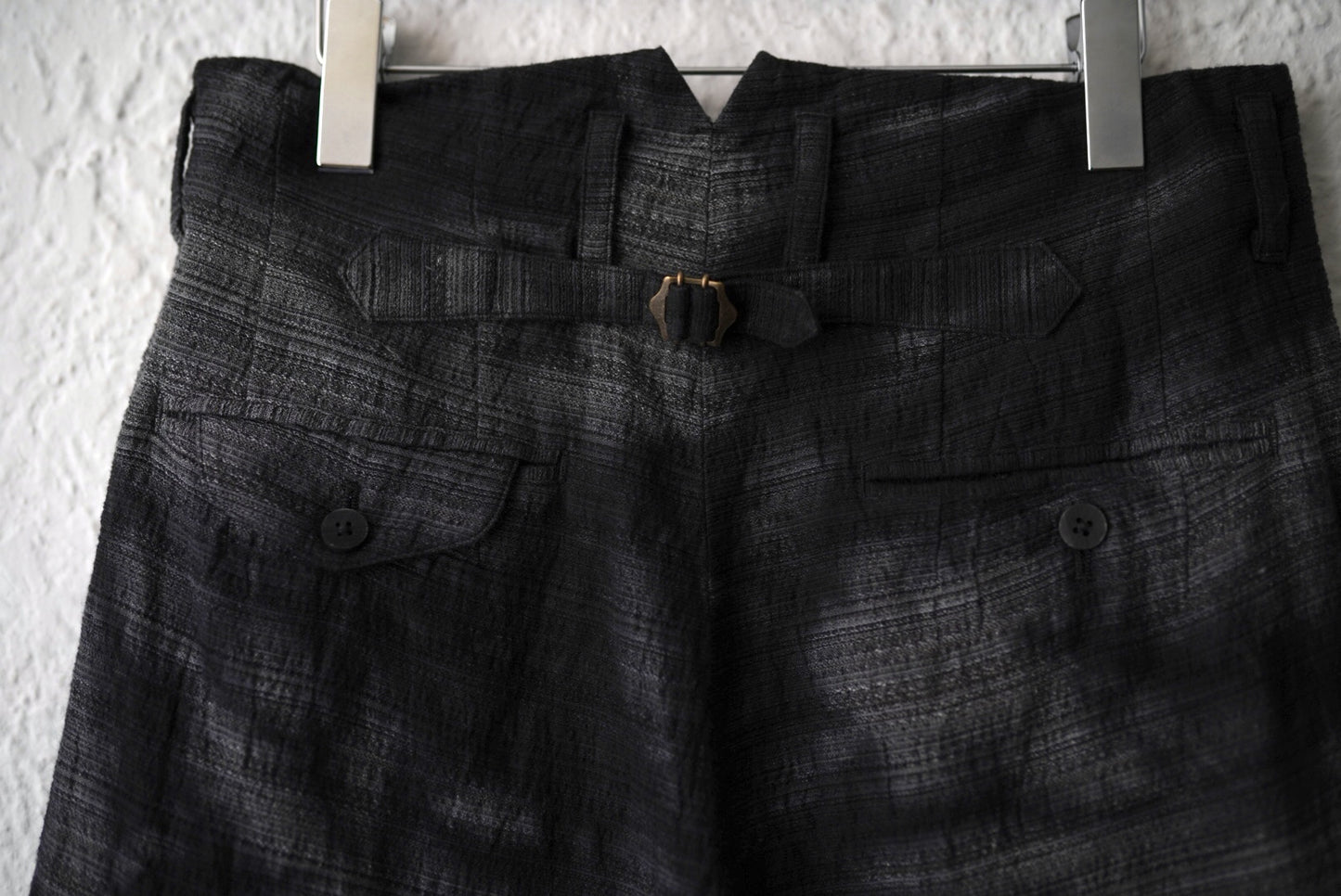 25SS TRIPLE PLEATED WIDE TAPERED 後染めワイドテーパードトラウザーズパンツ / calmlence(カームレンス)