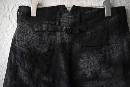 25SS TRIPLE PLEATED WIDE TAPERED 後染めワイドテーパードトラウザーズパンツ / calmlence(カームレンス)