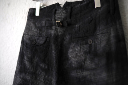 25SS TRIPLE PLEATED WIDE TAPERED 後染めワイドテーパードトラウザーズパンツ / calmlence(カームレンス)