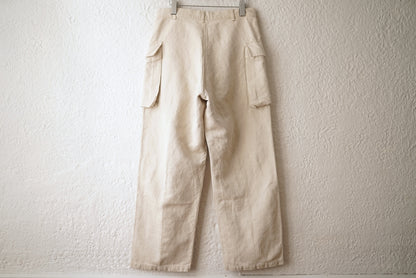 23SS TROUSER036 GORDON リネンコットンミリタリーパンツ / HEUGN(ユーゲン)