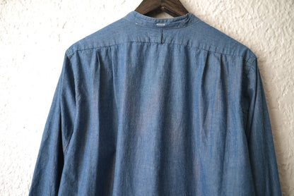 23SS SHIRT023 ROB バンドカラーシャンブレーシャツ / HEUGN(ユーゲン)