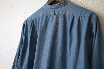 23SS SHIRT023 ROB バンドカラーシャンブレーシャツ / HEUGN(ユーゲン)