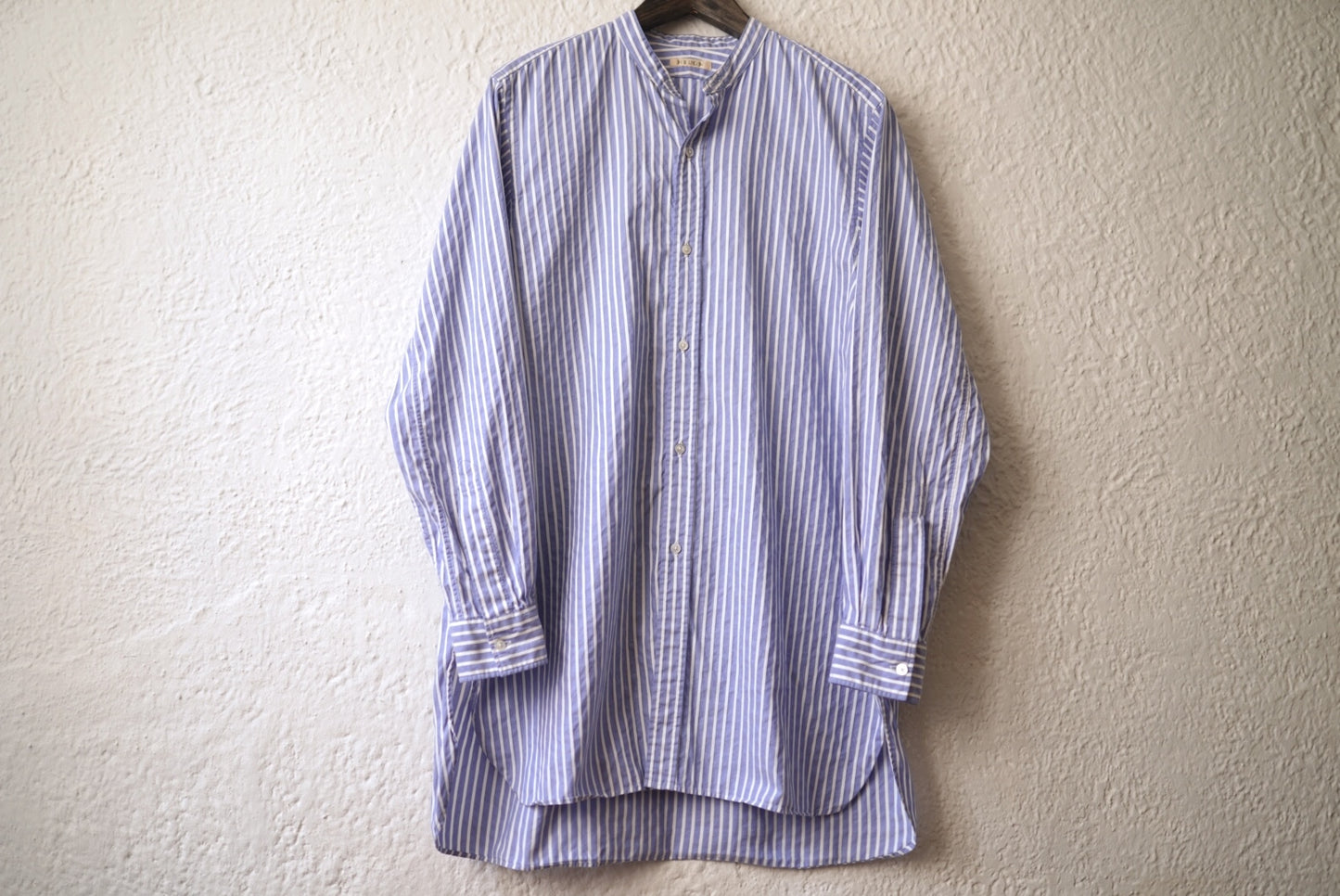 21AW SHIRT034 ROB バンドカラーストライプシャツ / HEUGN(ユーゲン)