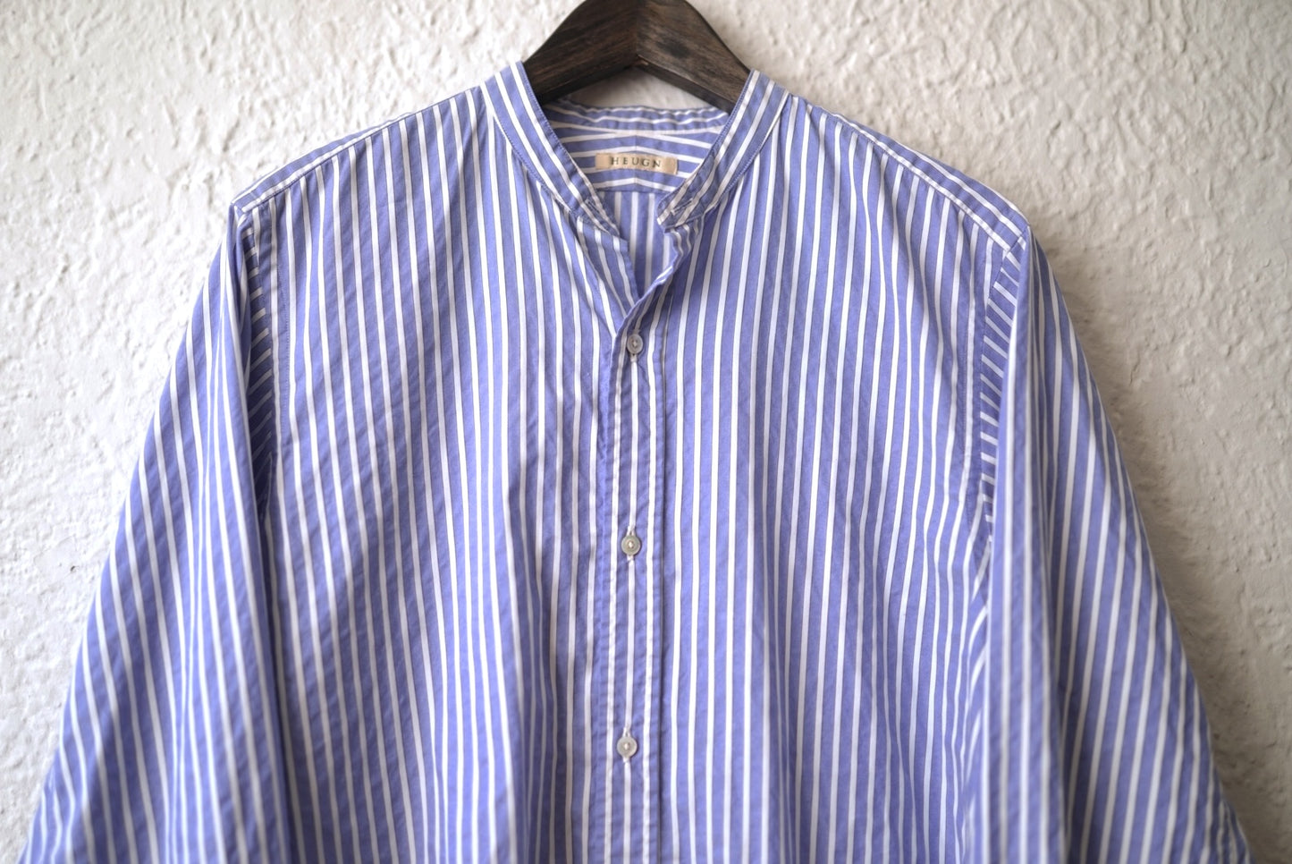 21AW SHIRT034 ROB バンドカラーストライプシャツ / HEUGN(ユーゲン)