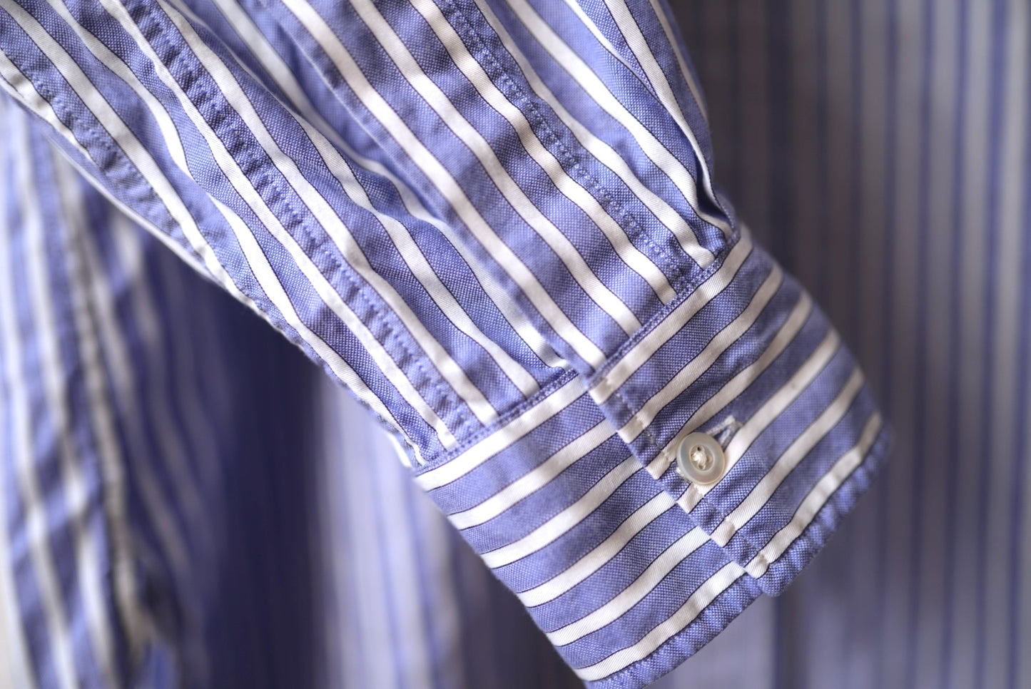 21AW SHIRT034 ROB バンドカラーストライプシャツ / HEUGN(ユーゲン)