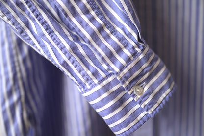21AW SHIRT034 ROB バンドカラーストライプシャツ / HEUGN(ユーゲン)