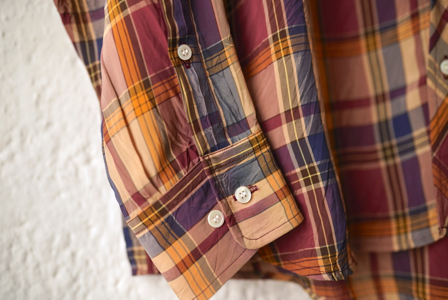23AW Flap Pocket Shirt Brown Check レーヨンチェックシャツ / I am dork(アイアムドーク)
