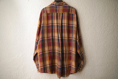 23AW Flap Pocket Shirt Brown Check レーヨンチェックシャツ / I am dork(アイアムドーク)
