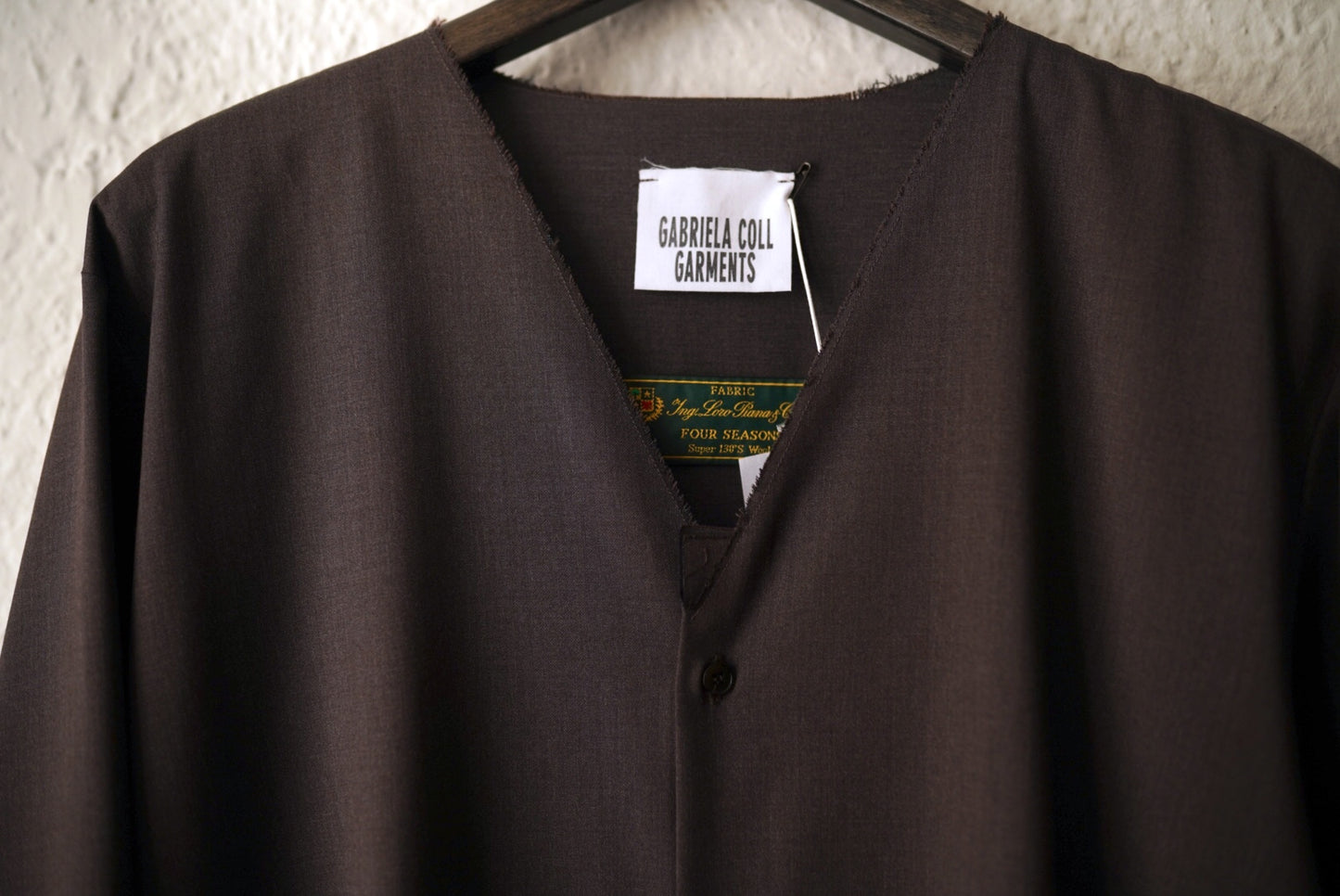 23SS No.97 Loro Piana Super130's FOUR SEASONS ウールシャツトップス / GABRIELA COLL GARMENTS(ガブリエラコールガーメンツ)
