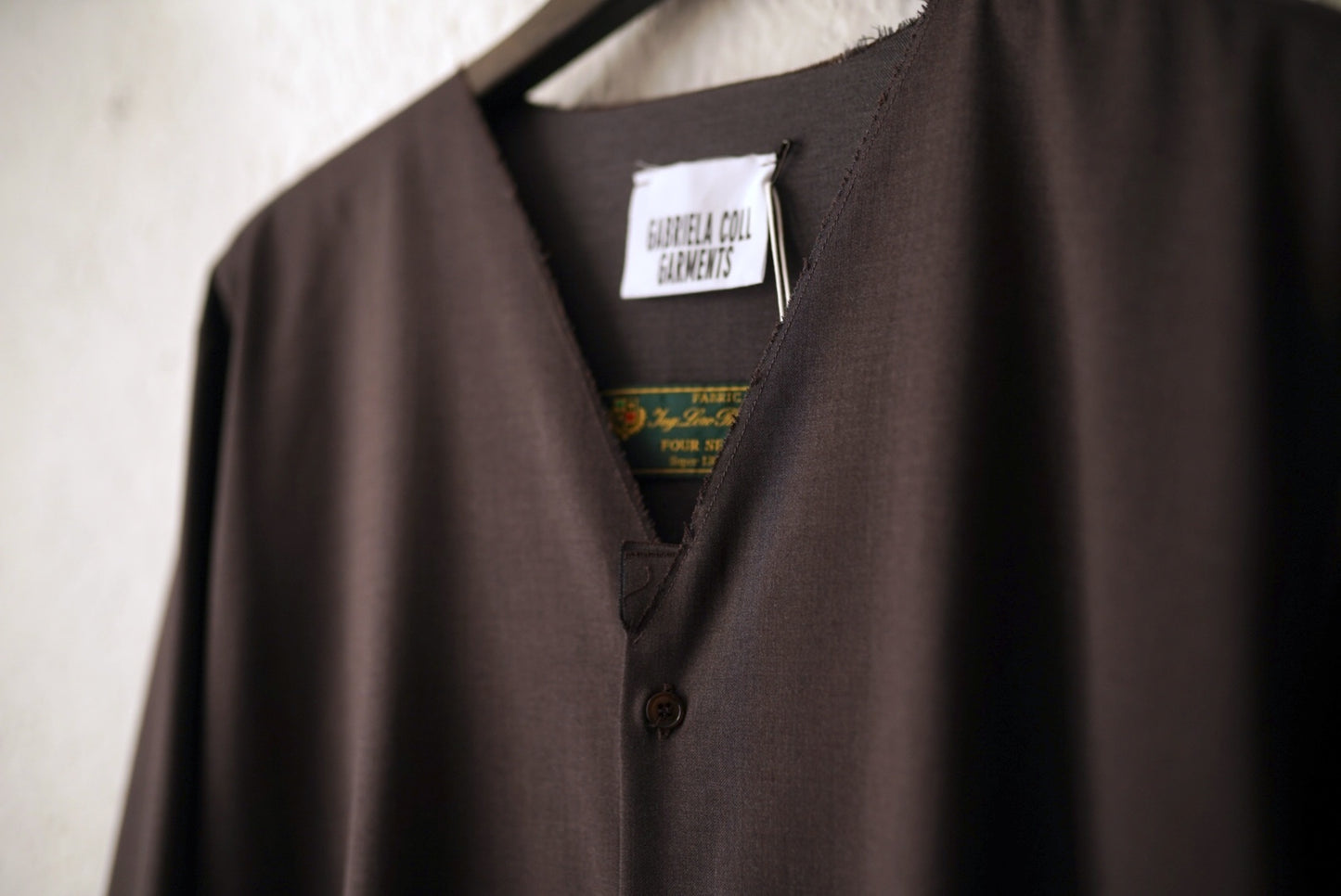 23SS No.97 Loro Piana Super130's FOUR SEASONS ウールシャツトップス / GABRIELA COLL GARMENTS(ガブリエラコールガーメンツ)