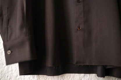 23SS No.97 Loro Piana Super130's FOUR SEASONS ウールシャツトップス / GABRIELA COLL GARMENTS(ガブリエラコールガーメンツ)