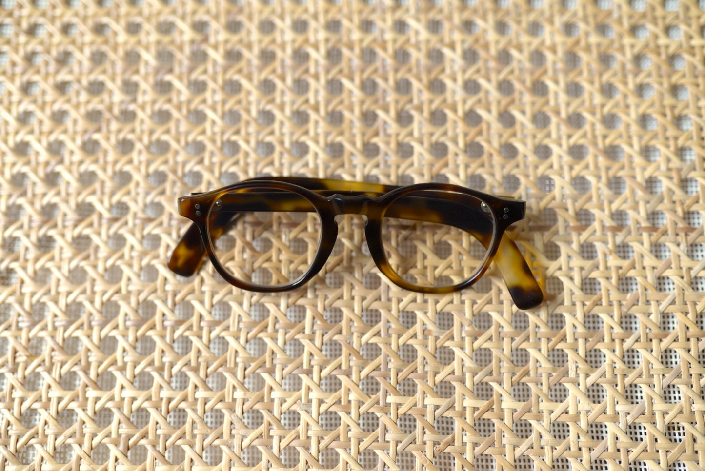 1940's Parisian パリジャン 芯なし セルフレームアイウェア 眼鏡 イエロートートイズ / frame france(フレームフランス)