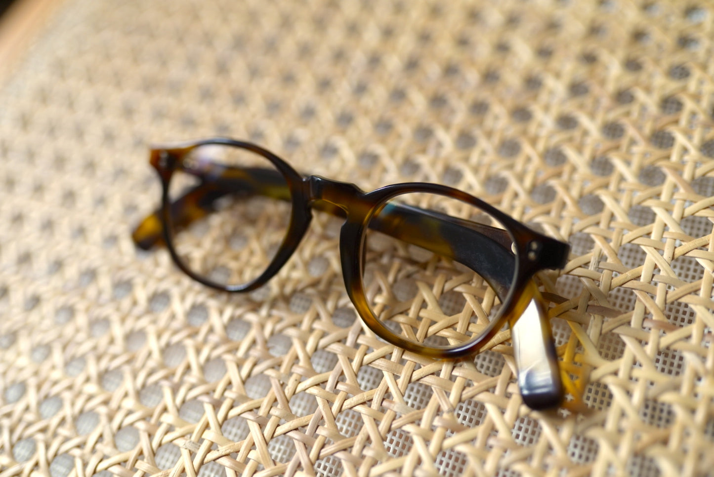 1940's Parisian パリジャン 芯なし セルフレームアイウェア 眼鏡 イエロートートイズ / frame france(フレームフランス)