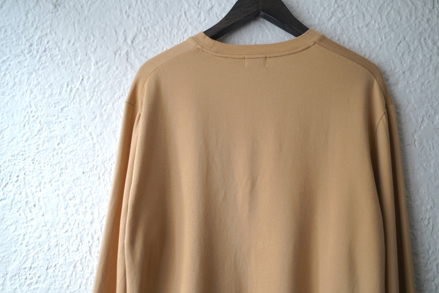 20SS ガス焼き加工シルクコットンダブルフェイスロングTシャツ ベージュ / OPUS JAPAN(オーパスジャパン)
